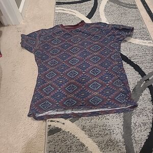 MBX Premium Goods Mens Med S/S Tribal Aztec Tee-shirt Made In India Fitted
